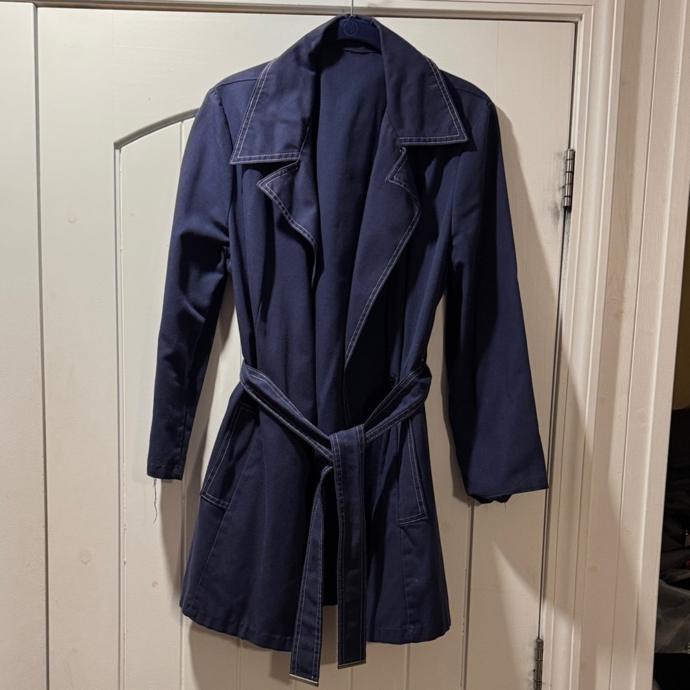 Navy Blue Trench Coat